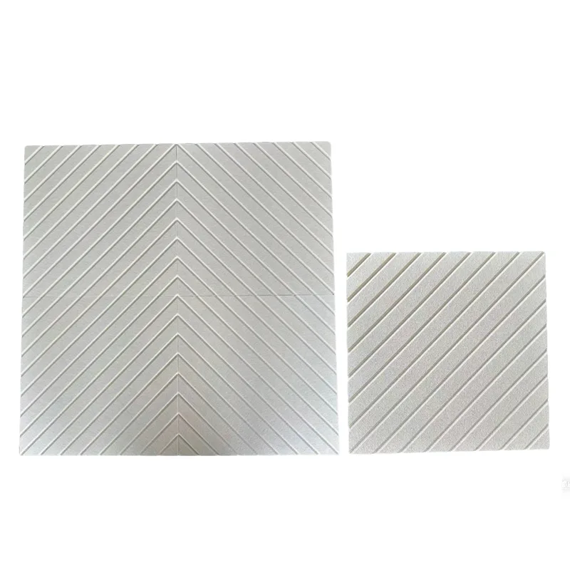 Beige V-kanal PET filt akustikpanel